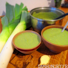 Veloute poireau gingembre