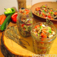 Salade de quinoa lentilles et crudit%c3%a9