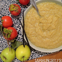 Compote pommes kaki vanille