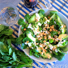 Salade avocat feta cajou