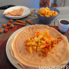 Crepes a la cannelle farcies aux pommes