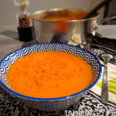Soupe courge orange carotte