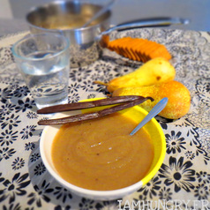 Compote poire miel vanille