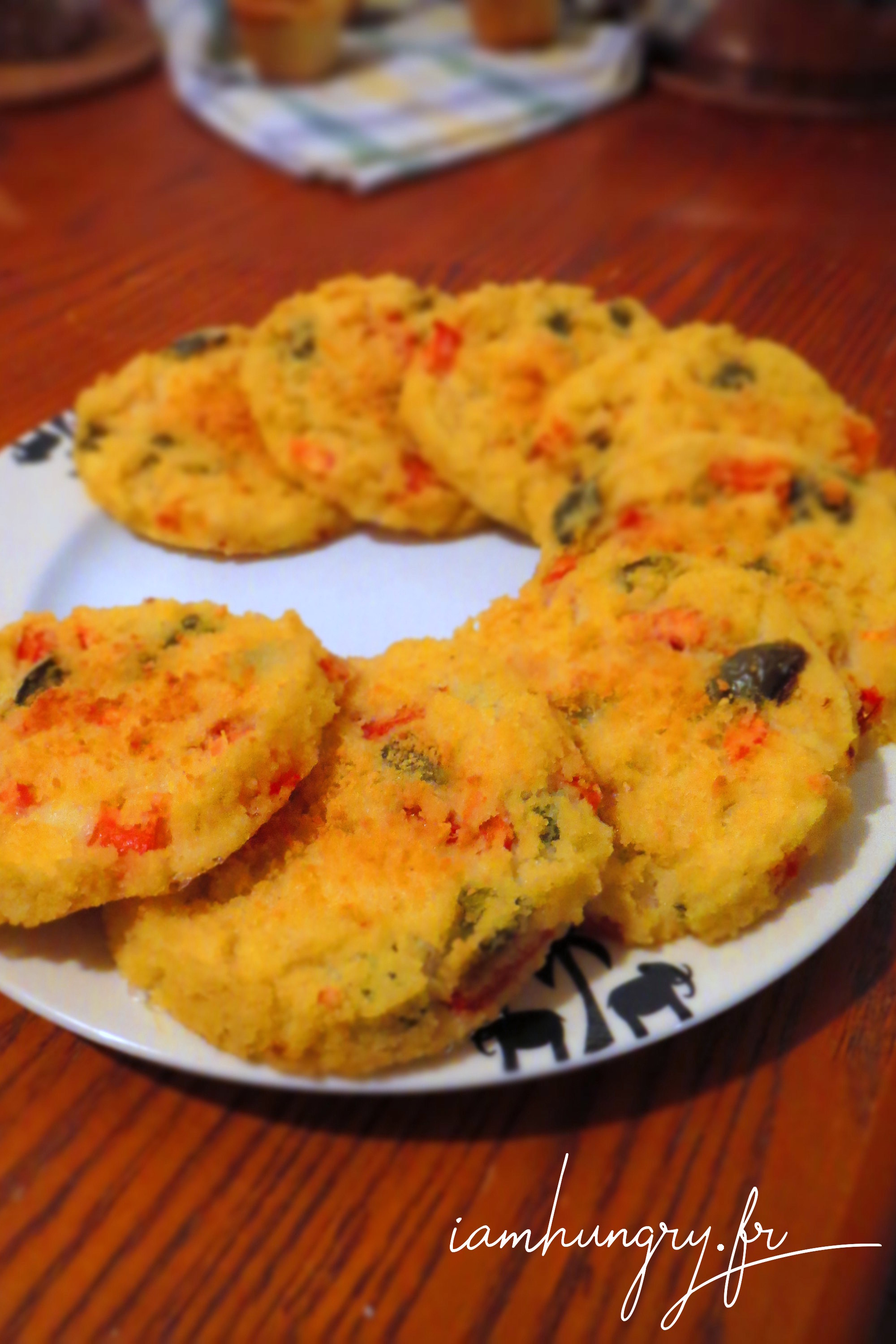 Galettes de polenta aux petits légumes IAMHUNGRY