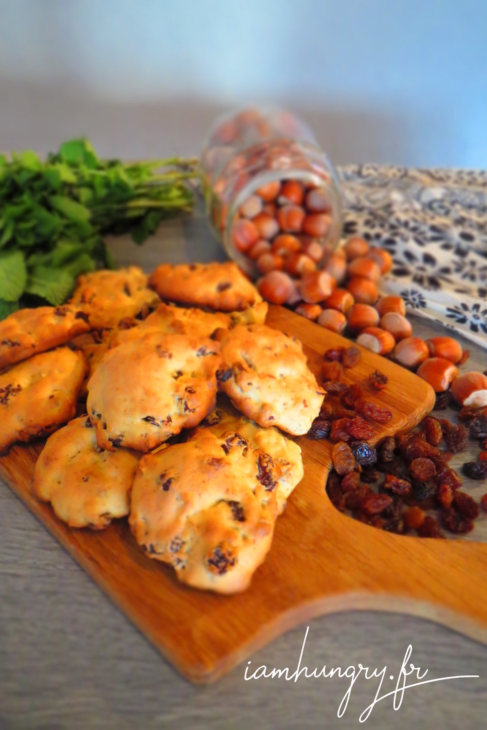 Biscuits raisin noisettes