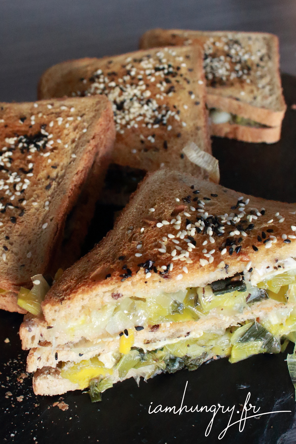 Se Croque Avec Le Poireau Mots Croisés Croque monsieur aux épinards et mozzarella- IAMHUNGRY