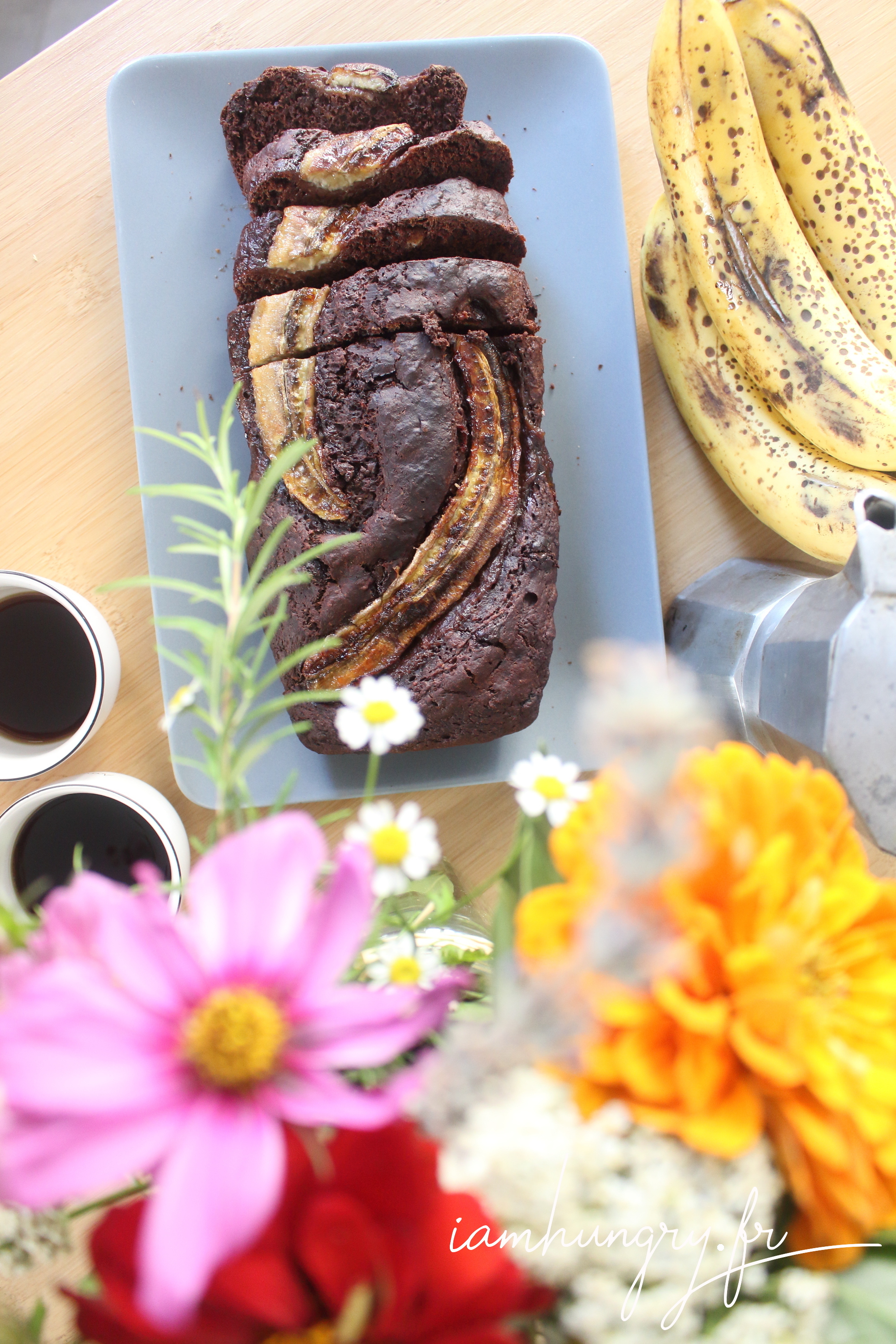 Banana bread au chocolat Banana bread au chocolat